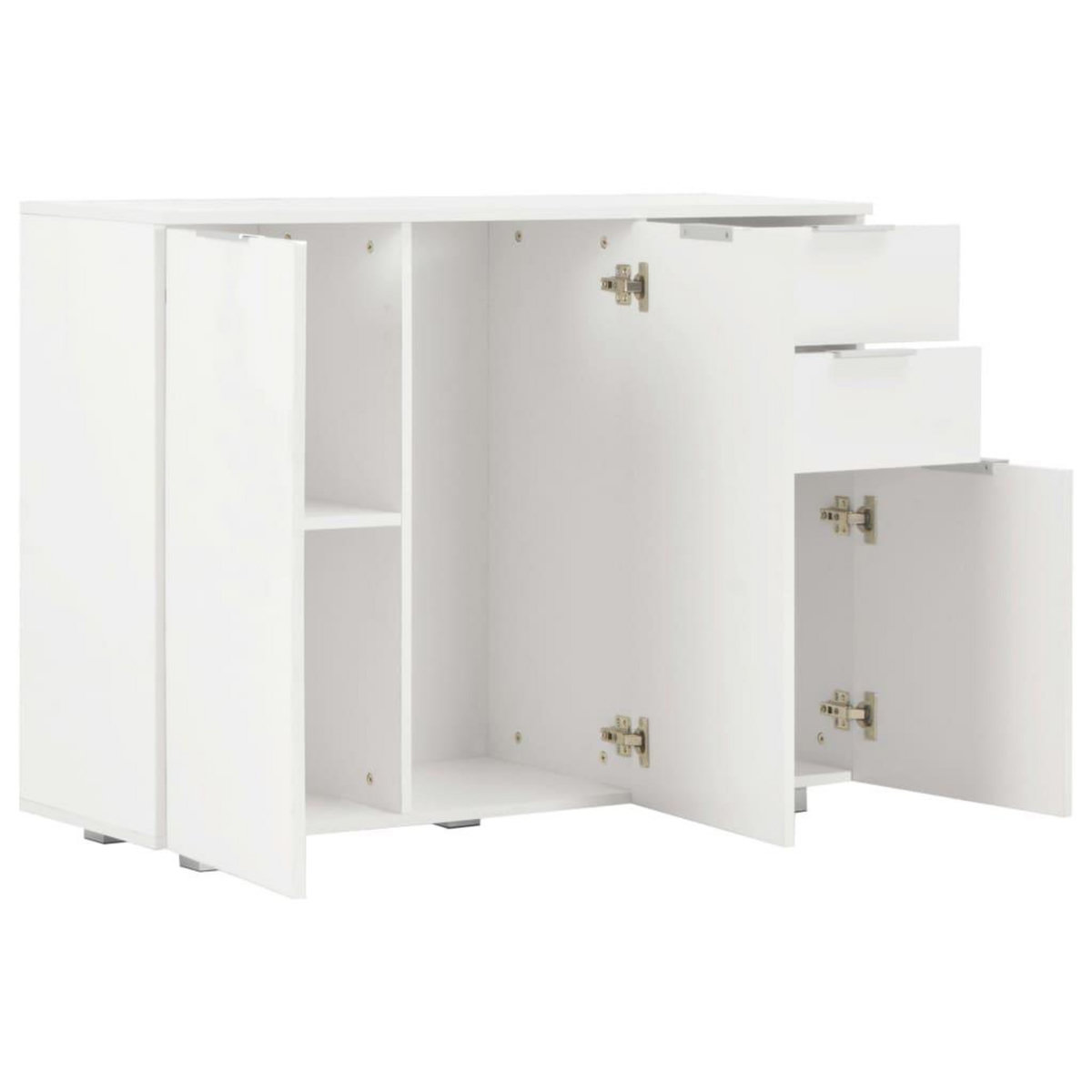 VIDAXL Buffet Blanc brillant 107x35x80,5 cm