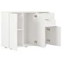 Voir la diapositive 4 : VIDAXL Buffet Blanc brillant 107x35x80,5 cm