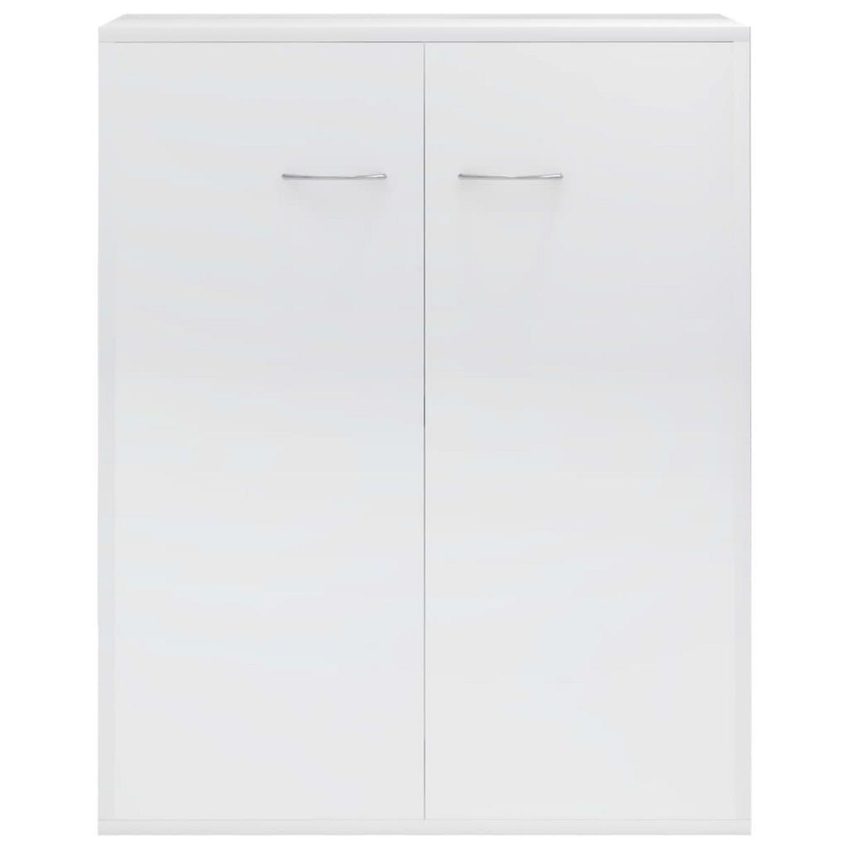 VIDAXL Buffet Blanc brillant 60x30x75 cm Bois d'ingenierie