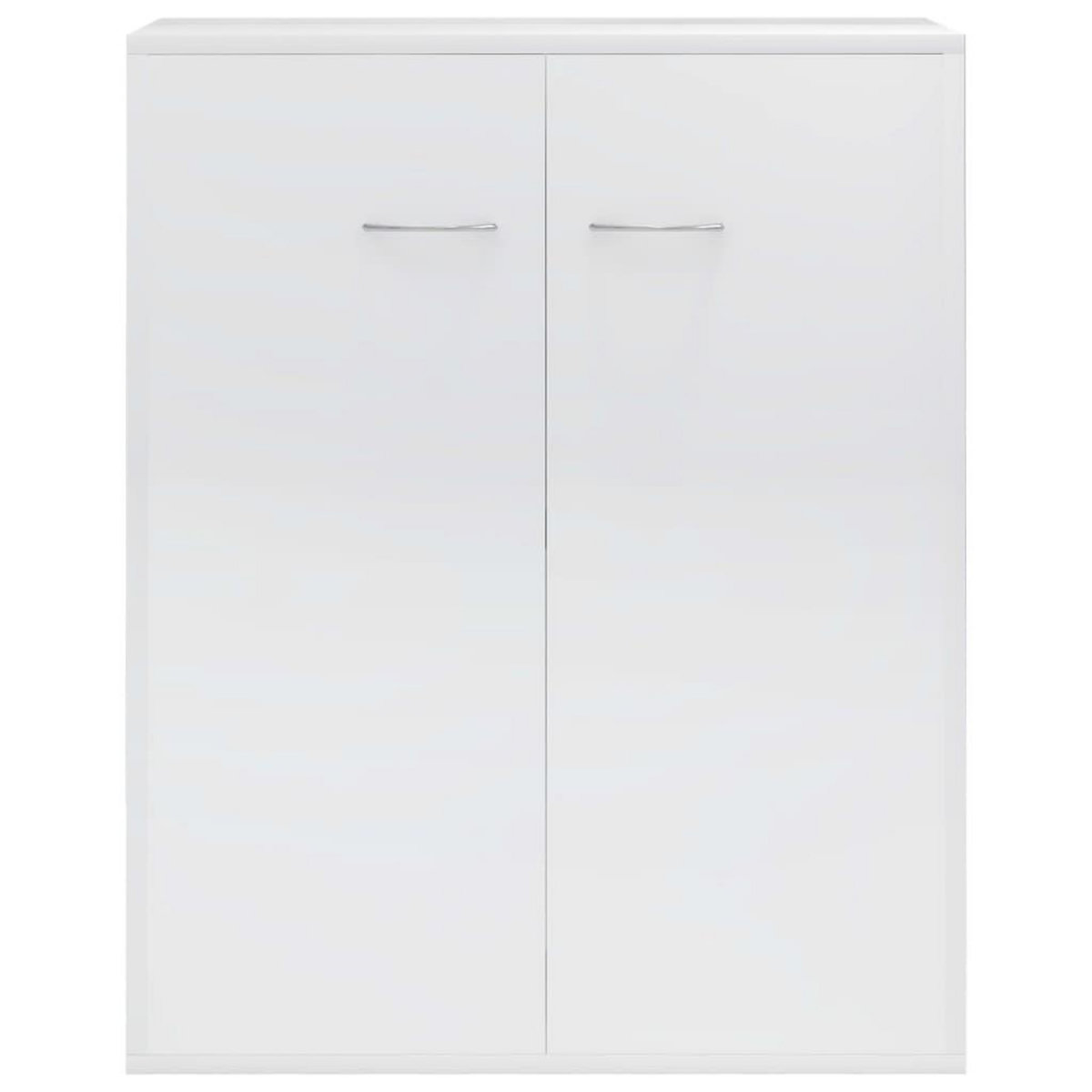 VIDAXL Buffet Blanc brillant 60x30x75 cm Bois d'ingenierie