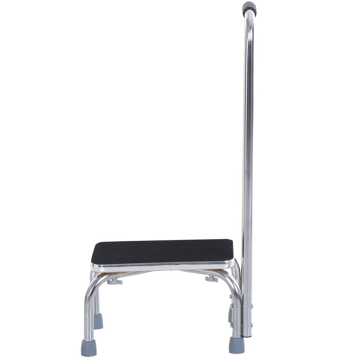 HOMCOM Marche avec barre d'appui - marchepied de sécurité - marche d'accès au bain - plateforme & patins antidérapants - acier galvanisé