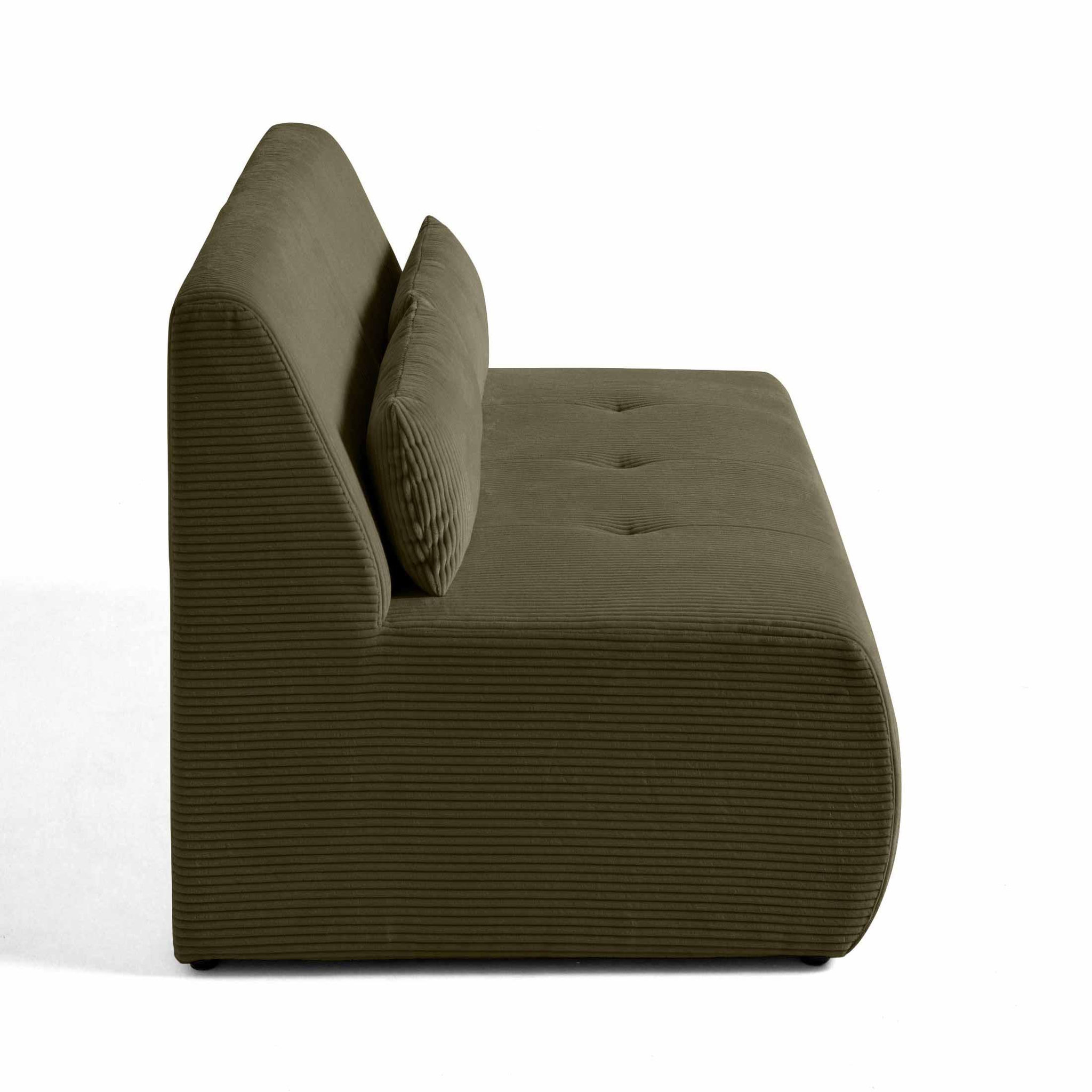 Voir la diapositive 3 : LISA DESIGN Onyx - canapé droit 2 places - en velours côtelé