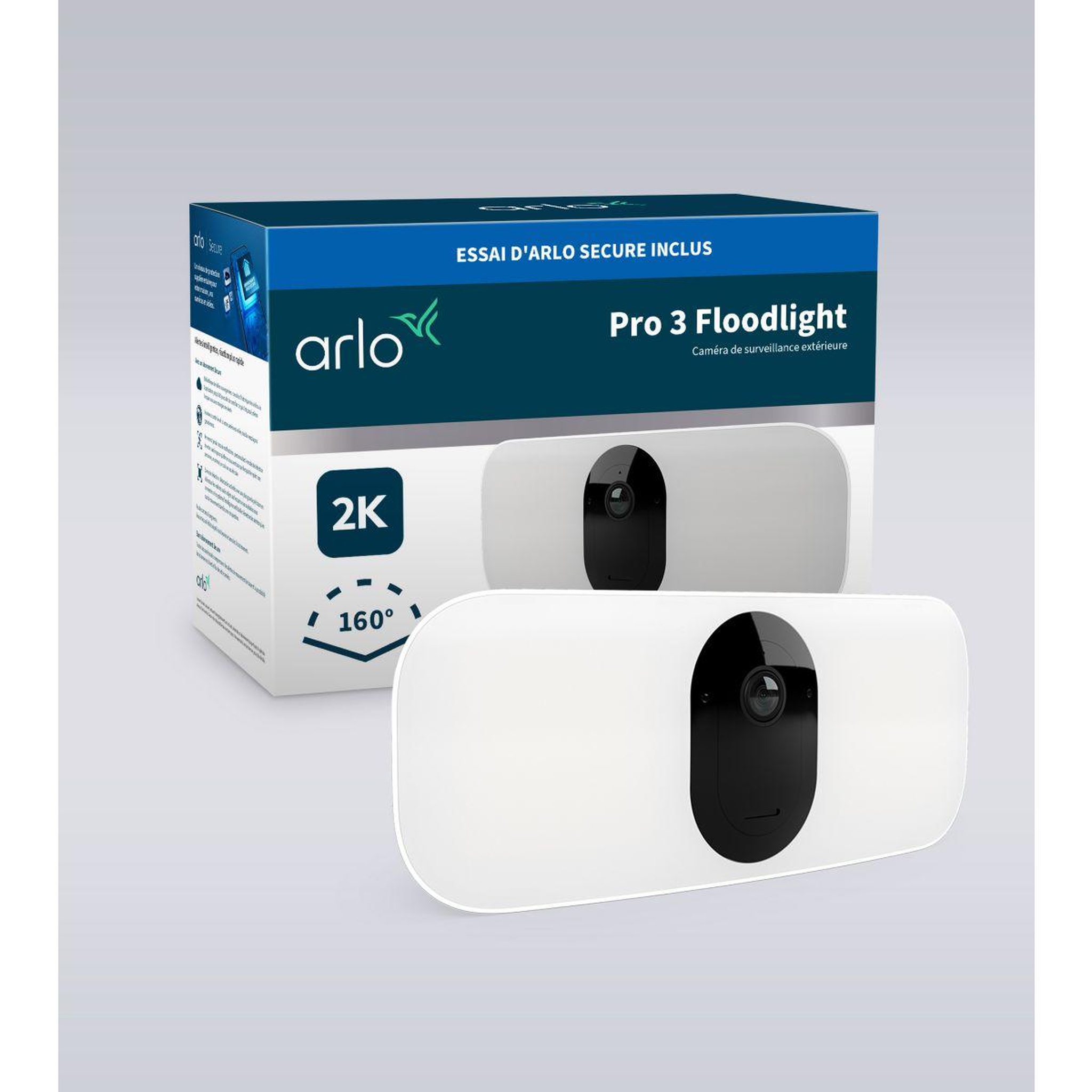 Voir la diapositive 3 : ARLO Caméra de surveillance extérieure Pro 3 Floodlight