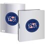 Love Love Classeur A4 rigide dos 2cm 4 anneaux Love Love ID silver