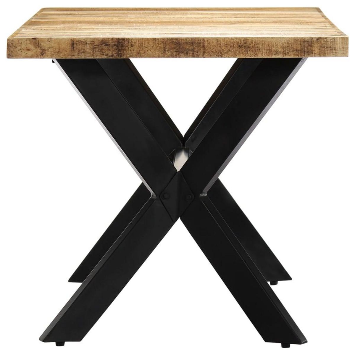 VIDAXL Table a manger 160x80x75 cm Bois de manguier massif brut