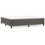 Voir la diapositive 2 : VIDAXL Sommier a lattes de lit et matelas Gris fonce 200x200cm Velours