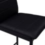 Voir la diapositive 6 : ID MARKET Lot de 4 tabourets ROMANE en PVC noir design contemporain chaises de bar rembourrées