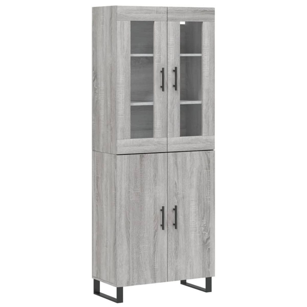 VIDAXL Buffet haut Sonoma gris 69,5x34x180 cm Bois d'ingenierie