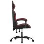 Voir la diapositive 4 : VIDAXL Chaise de jeu pivotante Noir et rouge bordeaux Similicuir