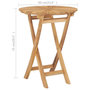 Voir la diapositive 6 : VIDAXL Table pliable de jardin Ø 60 cm Bois de teck solide
