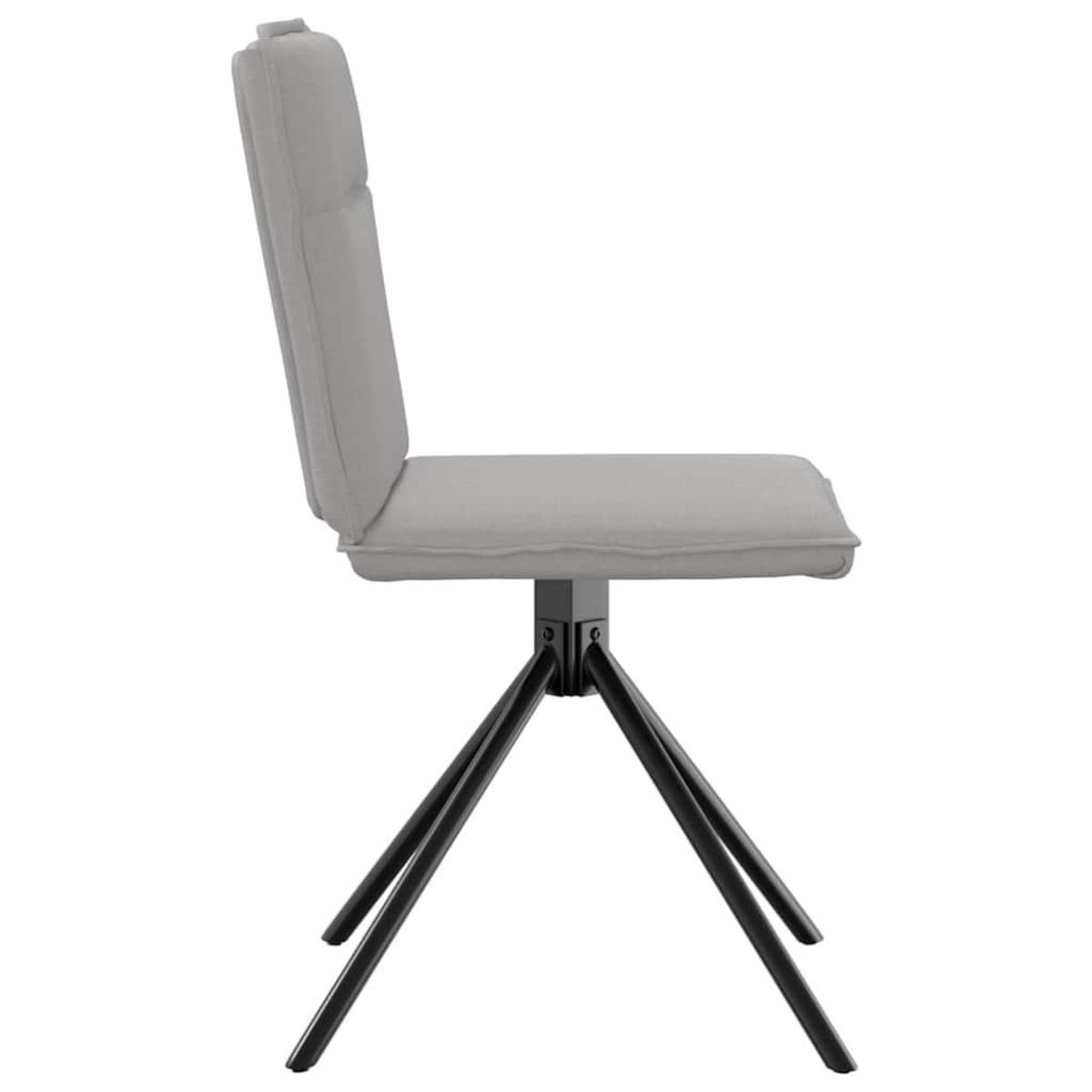 VIDAXL Chaises a manger lot de 2 gris nuage tissu