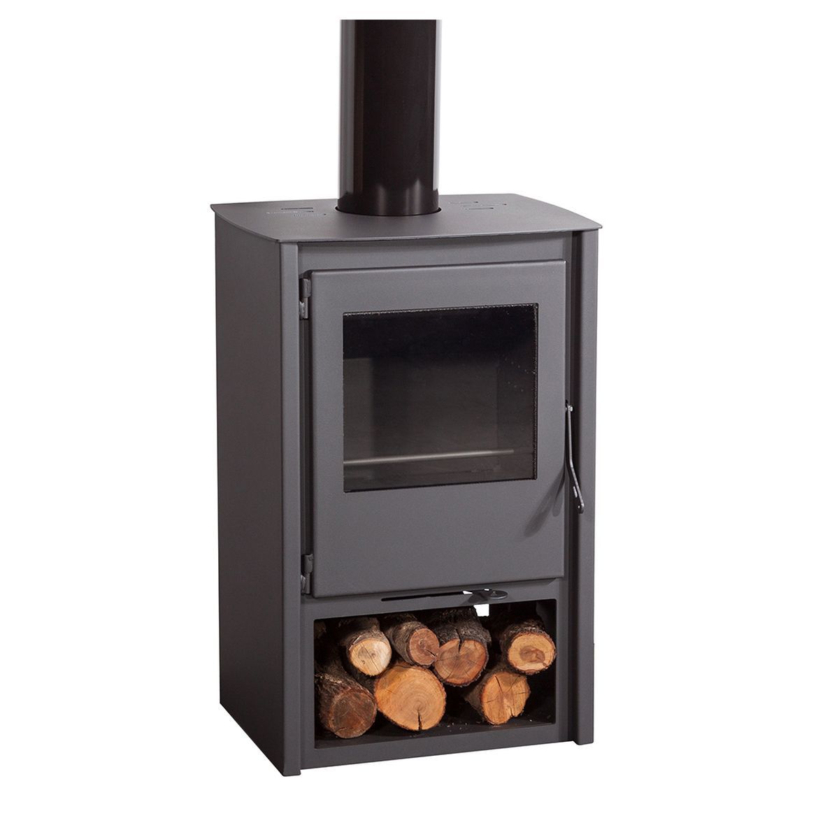 Juan Panadero Poêle à bois 7,4 Kw avec bûcher - BAYONNE PREMIUM