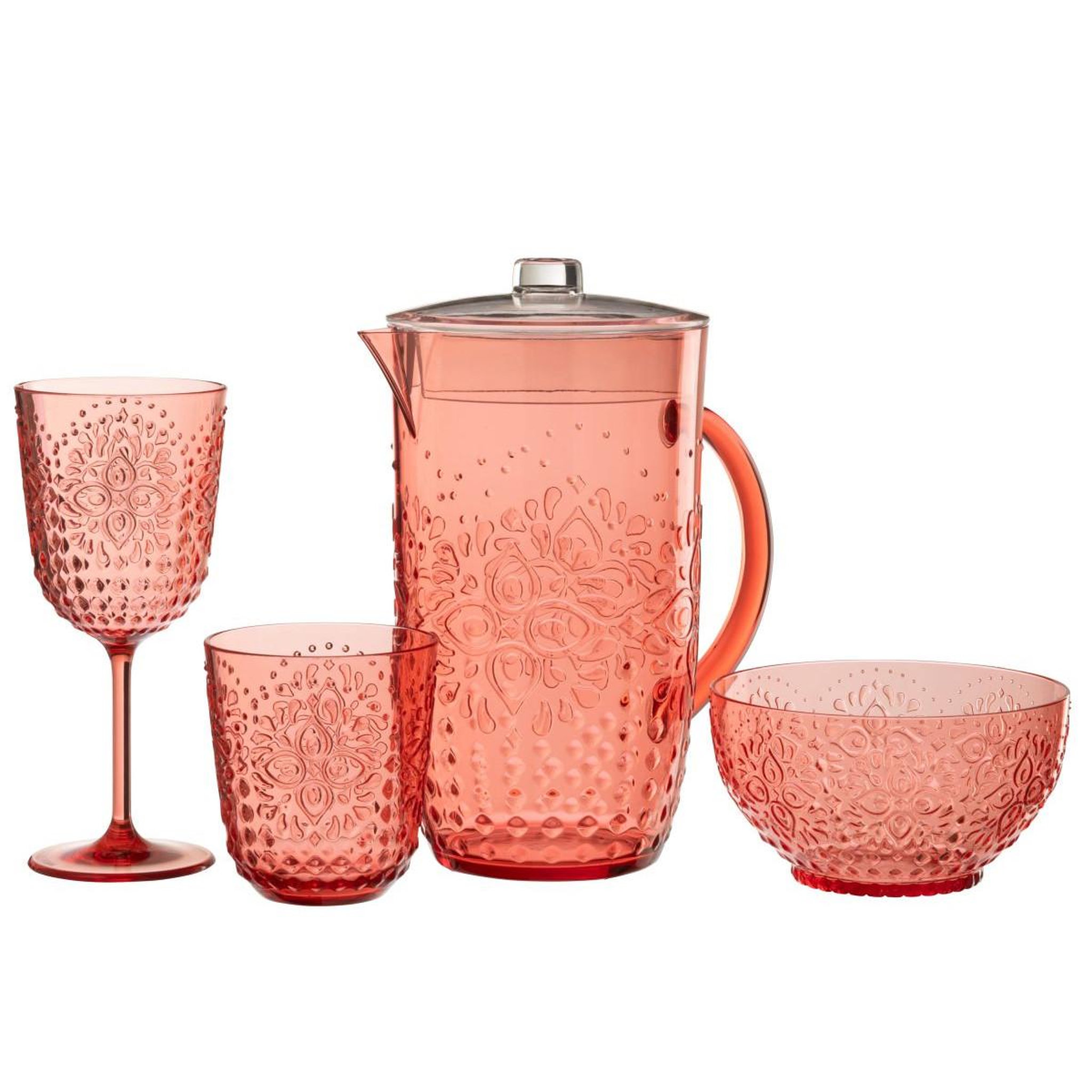 Voir la diapositive 3 : J-LINE Carafe réutilisable  barbra  2,5l rouge