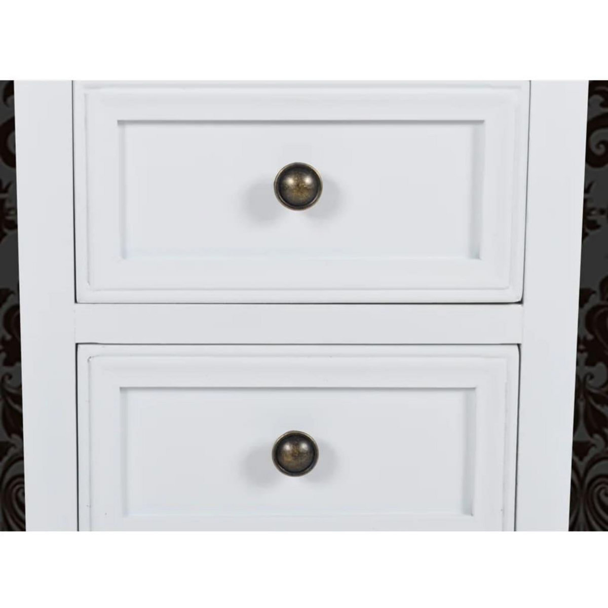 VIDAXL Tables de chevet 4 pcs avec 2 tiroirs MDF Blanc