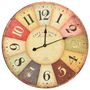 Voir la diapositive 2 : VIDAXL Horloge murale vintage Coloree 60 cm