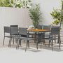 Voir la diapositive 1 : VIDAXL Mobilier a dîner d'exterieur 9 pcs Resine tressee Gris