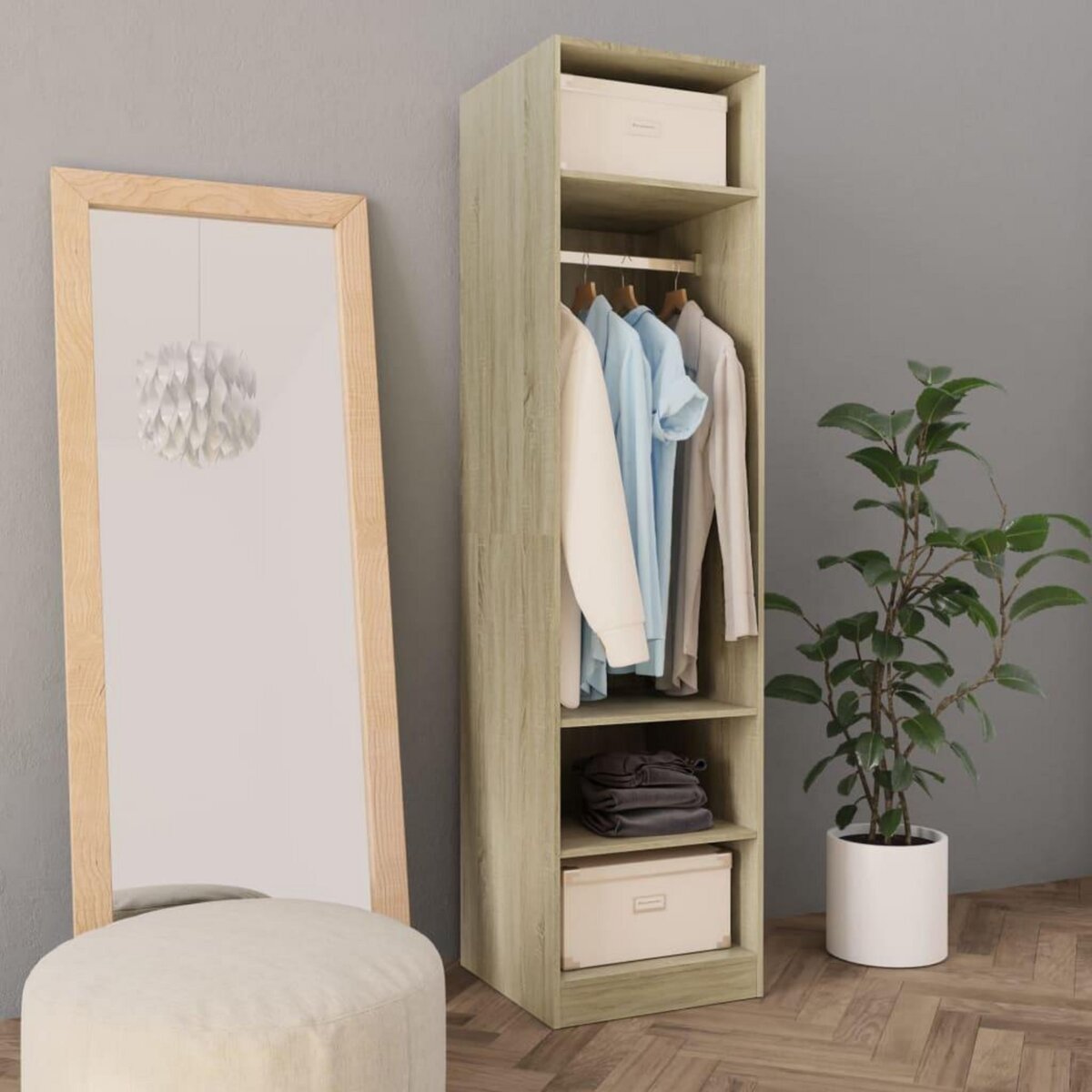 VIDAXL Garde-robe Chene sonoma 50x50x200 cm Bois d'ingenierie