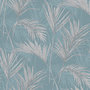 Voir la diapositive 2 : DUTCH WALLCOVERINGS DUTCH WALLCOVERINGS Papier peint Palmiers Bleu et gris