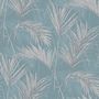 Voir la diapositive 2 : DUTCH WALLCOVERINGS DUTCH WALLCOVERINGS Papier peint Palmiers Bleu et gris