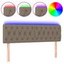 Voir la diapositive 2 : VIDAXL Tete de lit a LED Taupe 144x7x78/88 cm Tissu