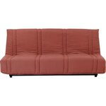 MARKET24 Banquette clic clac 3 places - Terracotta - 100% coton - L 193 x P 92 cm - LENA