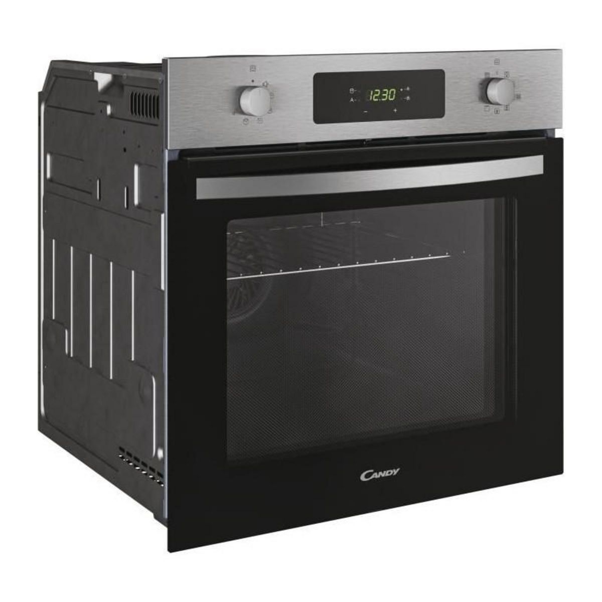 Candy Four pyrolyse - chaleur tournante CANDY FICD X676 - Inox et noir - Classe A