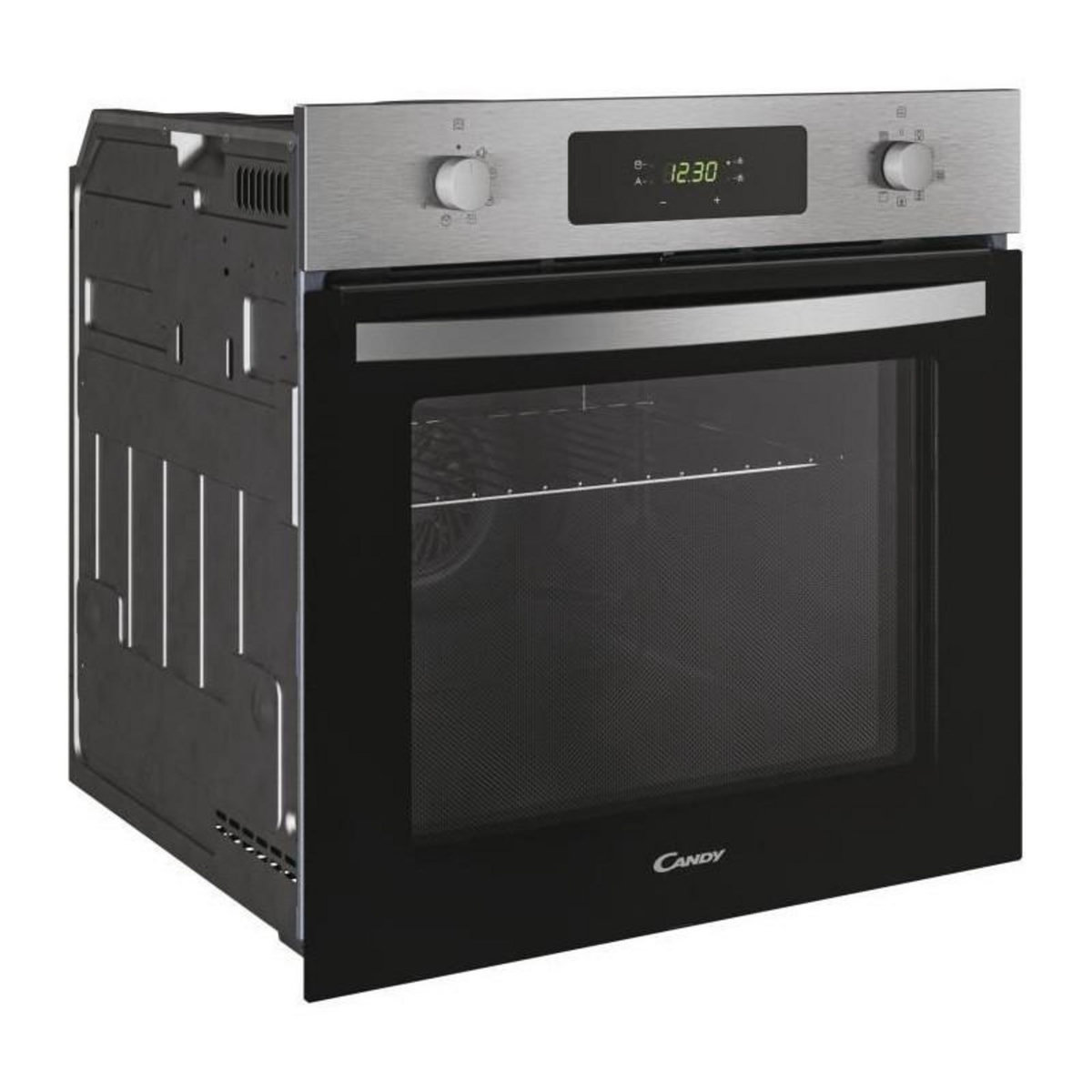 Candy Four pyrolyse - chaleur tournante CANDY FICD X676 - Inox et noir - Classe A