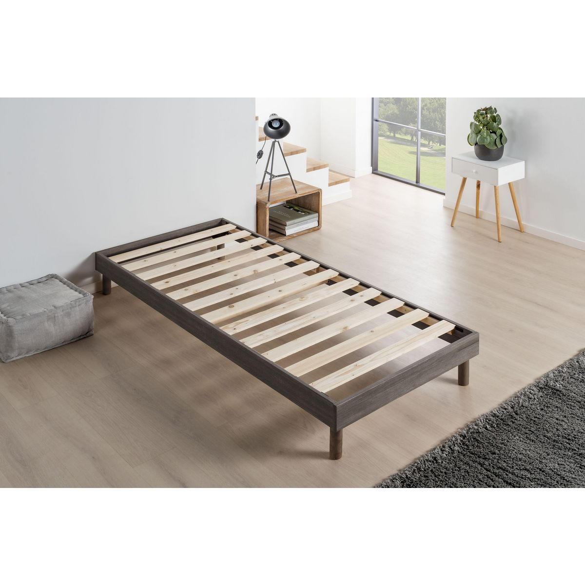 IDLITERIE Ensemble Matelas accueil Latex INITIAL Sommier en Kit