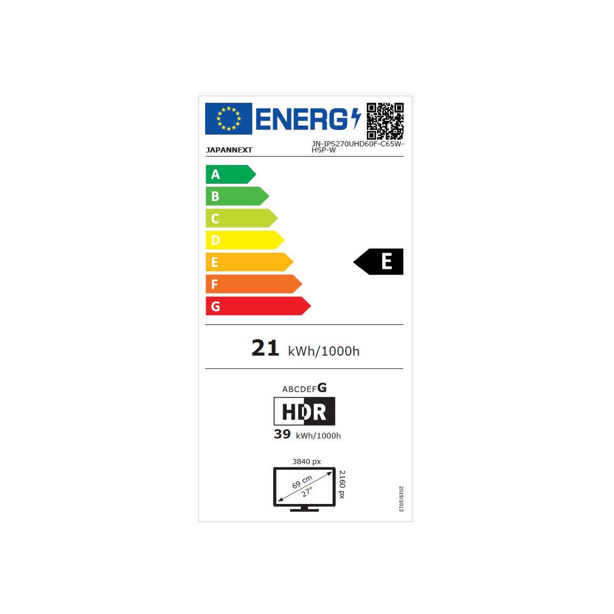 Voir la diapositive 6 : JAPANNEXT Ecran PC 4K JN-IPS270UHD60F-C65W-HSP-W Plat 27