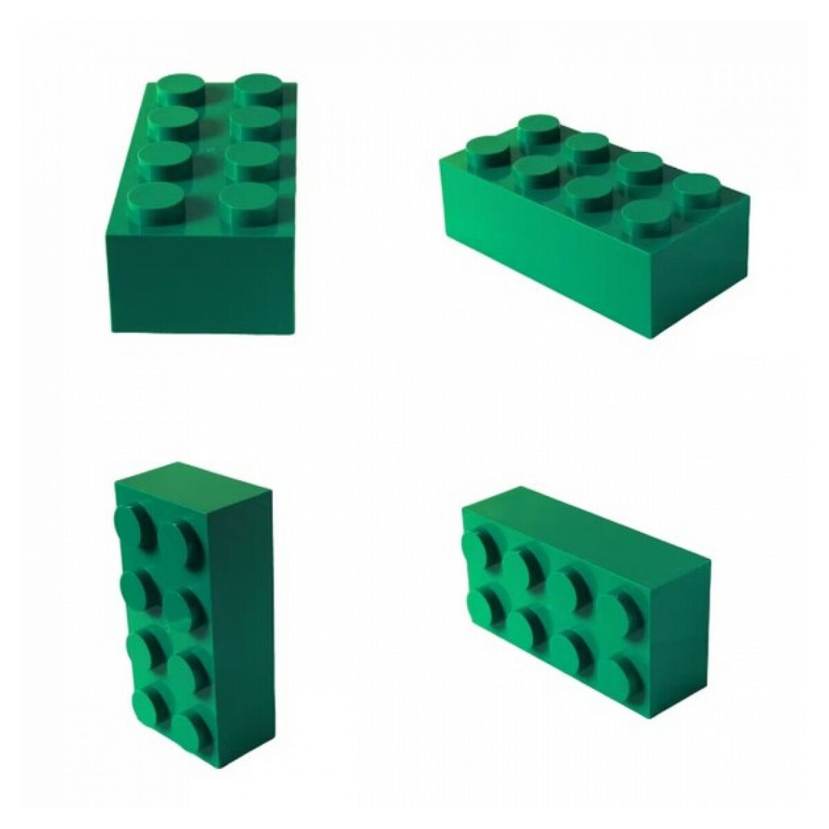  brique géante - Brick-it 8 plots - couleur vert