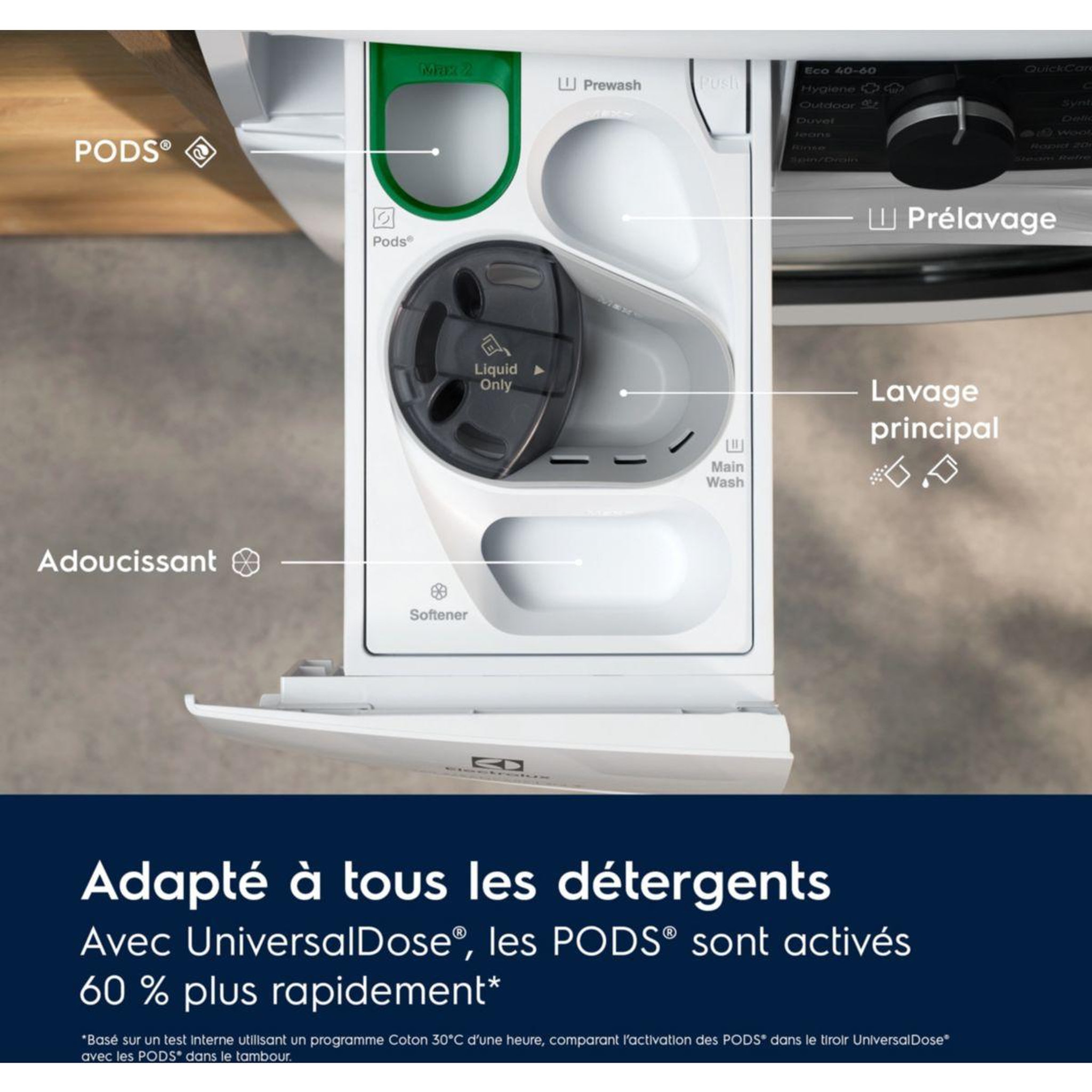 Voir la diapositive 3 : ELECTROLUX Lave linge hublot ew6fi22914ov universaldose