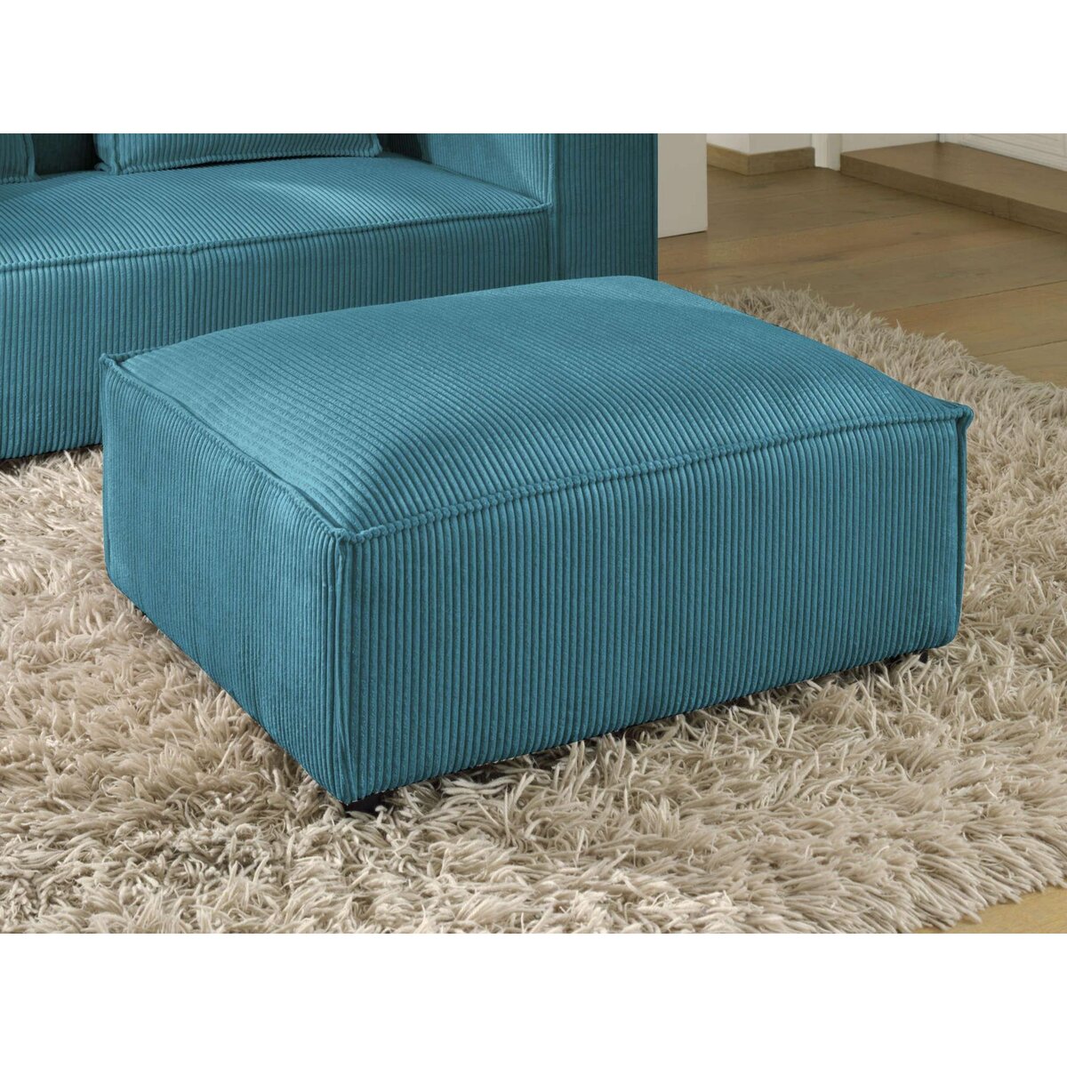 LISA DESIGN Stella - pouf en velours côtelé - style contemporain