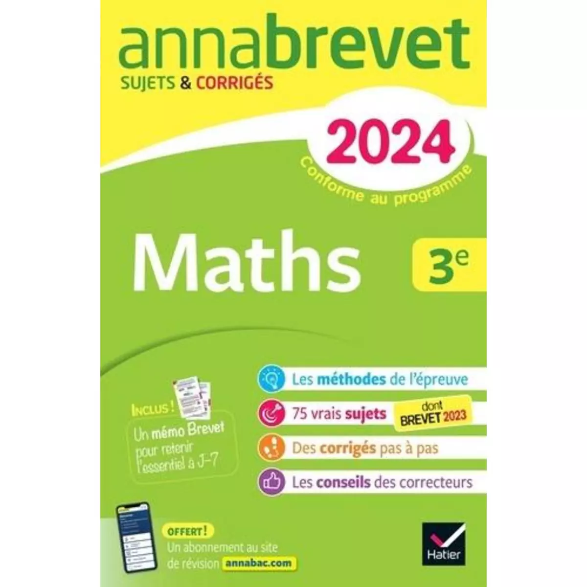  MATHS 3E. SUJETS & CORRIGES, EDITION 2024, Michaud Emmanuelle