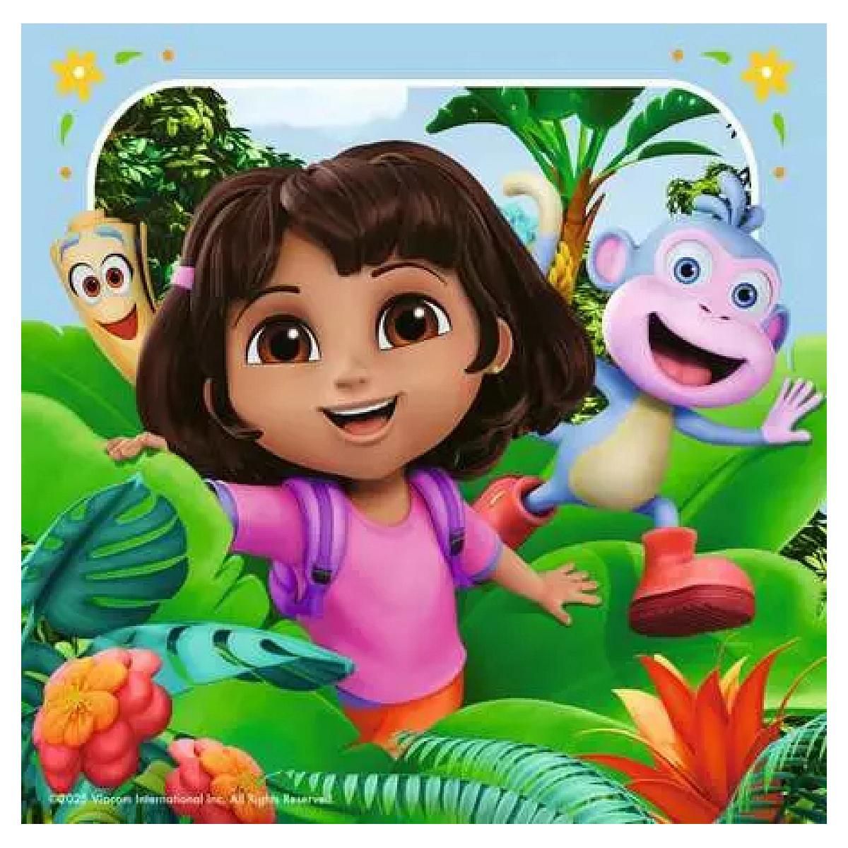 RAVENSBURGER Puzzle 3x49 pieces - Pret pour l'exploration / Dora