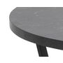 Voir la diapositive 2 : LISA DESIGN Aurora - table basse ronde - effet marbre noir - 77 cm