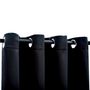 Voir la diapositive 4 : VIDAXL Rideaux occultants avec anneaux en metal 2 pcs Noir 140x245 cm