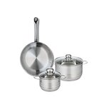 ELO Ensemble de 1 Poêle de cuisson 28 cm et 2 faitouts 16 et 20 cm Elo Profi Brillant
