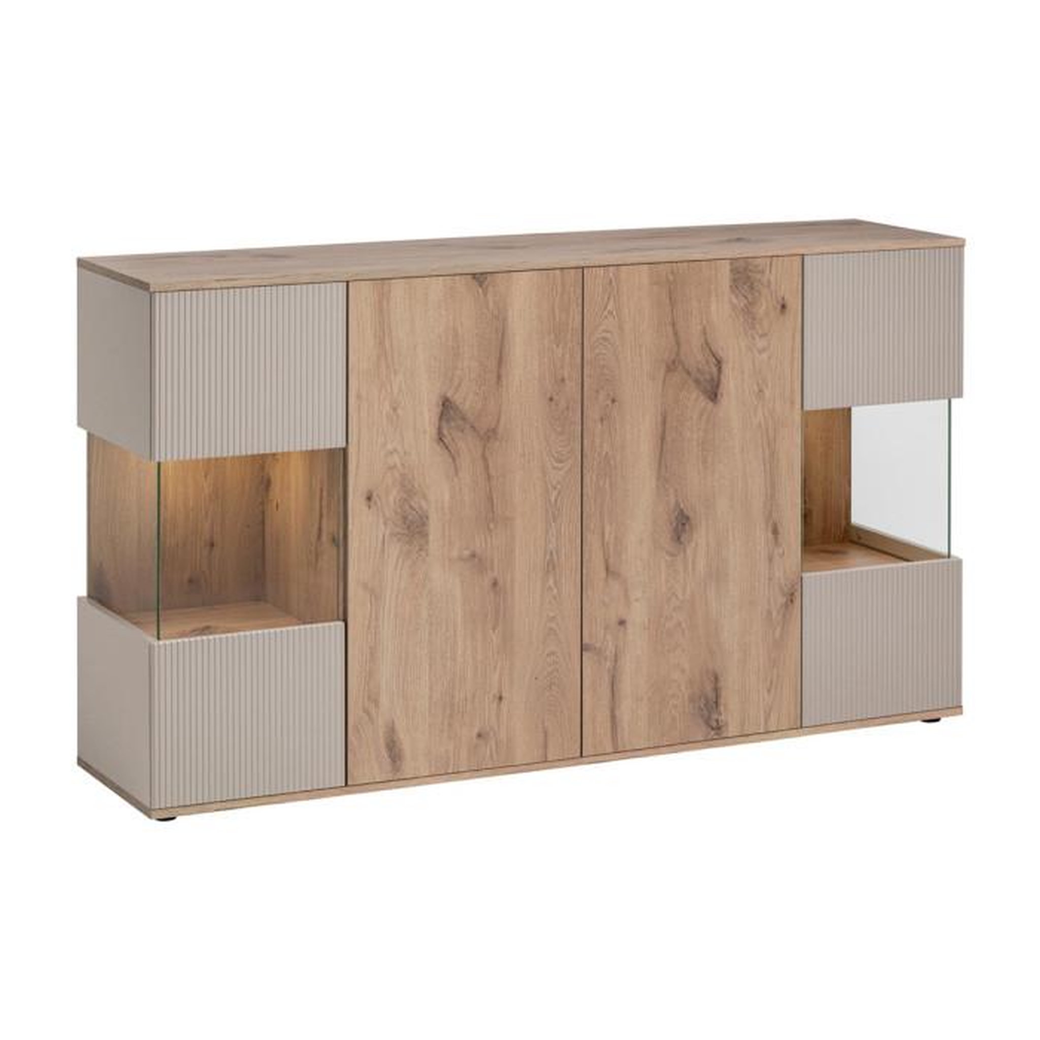 Paris Prix Buffet Rainuré  Catalina  160cm Naturel