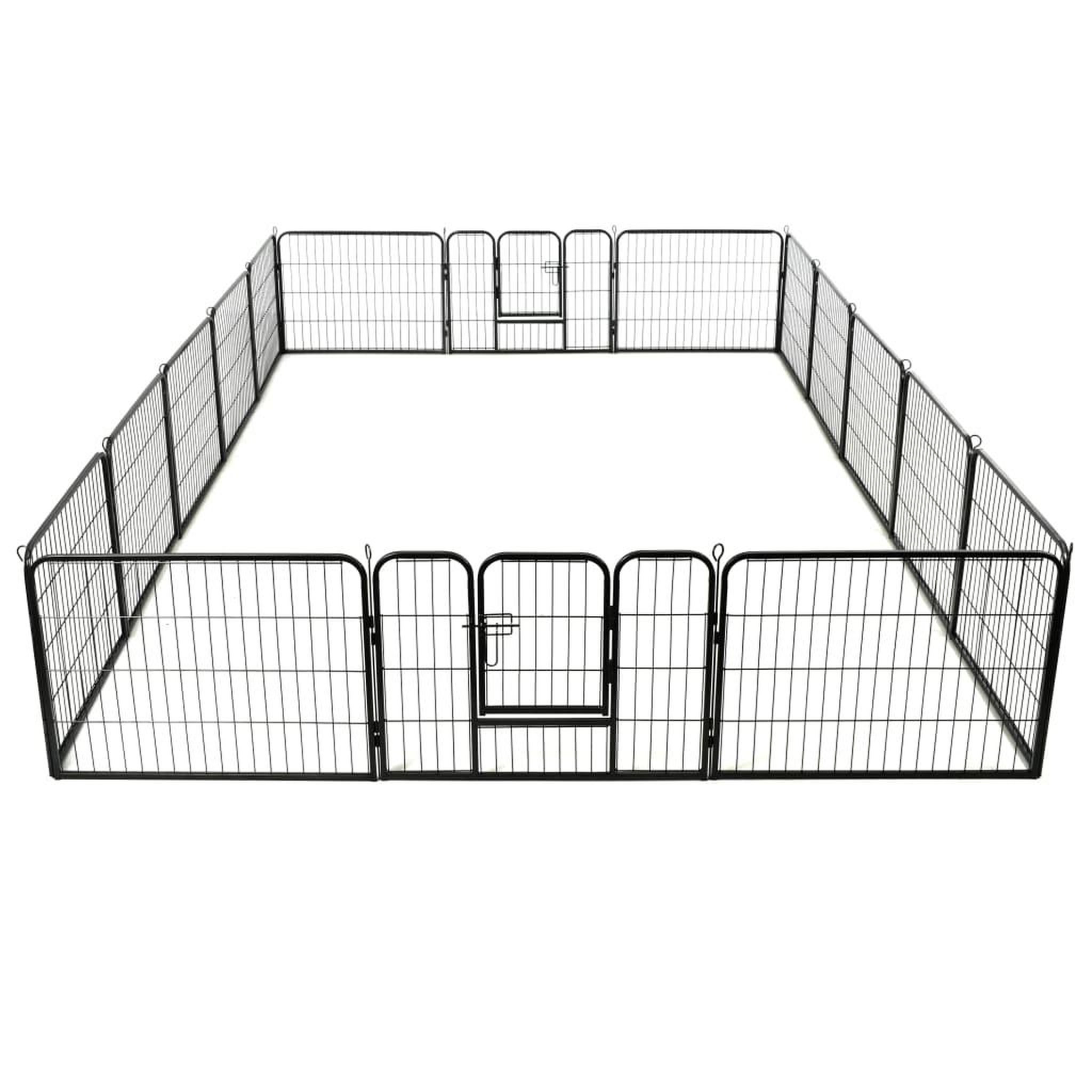 Voir la diapositive 5 : VIDAXL Parc pour chiens 16 panneaux Acier 60 x 80 cm Noir