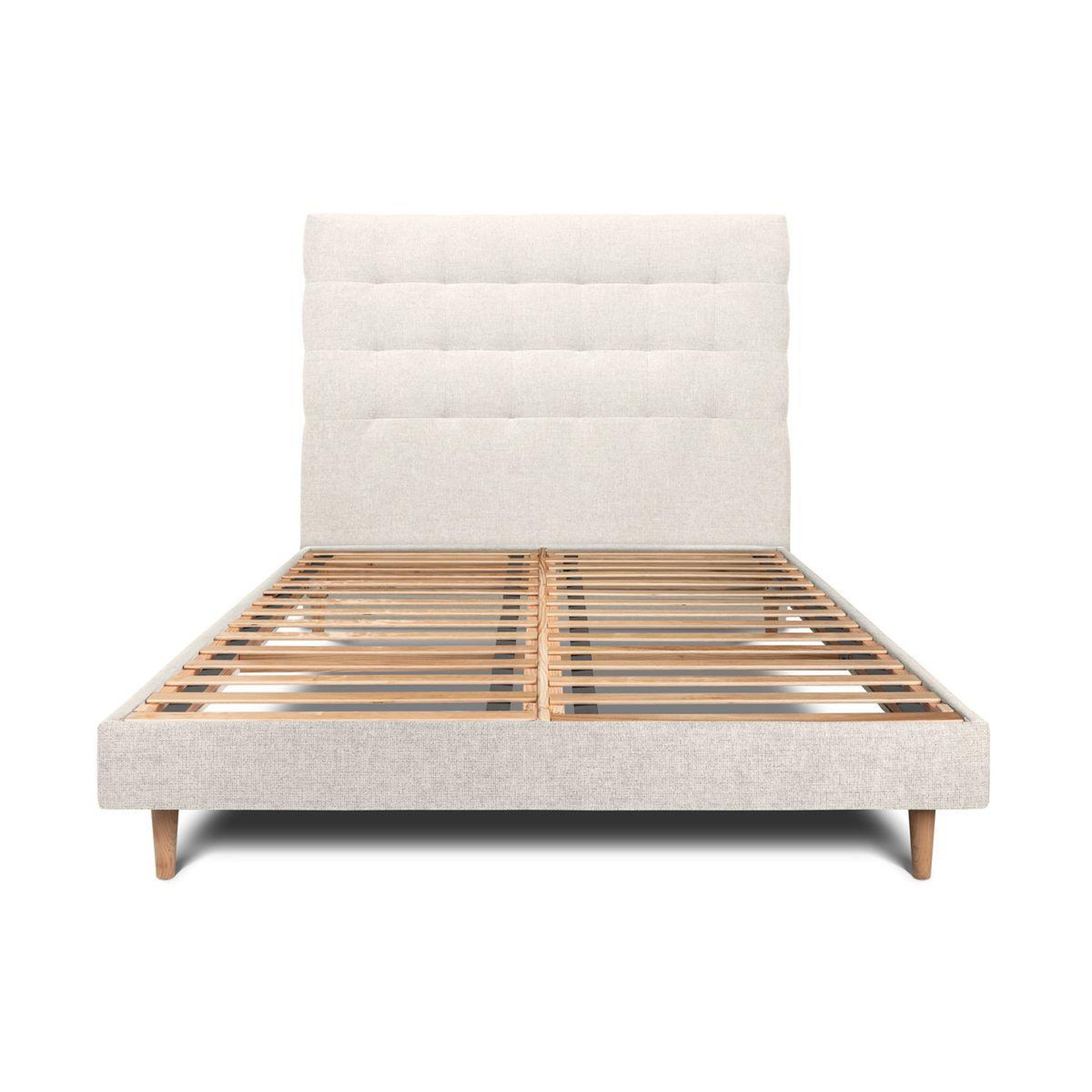 Voir la diapositive 1 : Sommeil de Plomb Lit avec tête de lit capitonnée tissu et sommier kit - Hauteur totale : 29cm