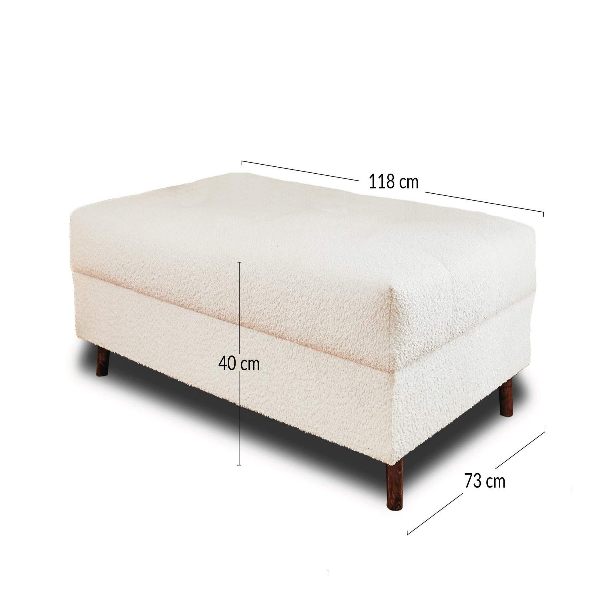 Voir la diapositive 5 : LISA DESIGN Rune - pouf modulable - en tissu bouclette