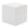 Voir la diapositive 6 : VIDAXL Poufs 2 pcs Blanc 30 x 30 x 30 cm Similicuir