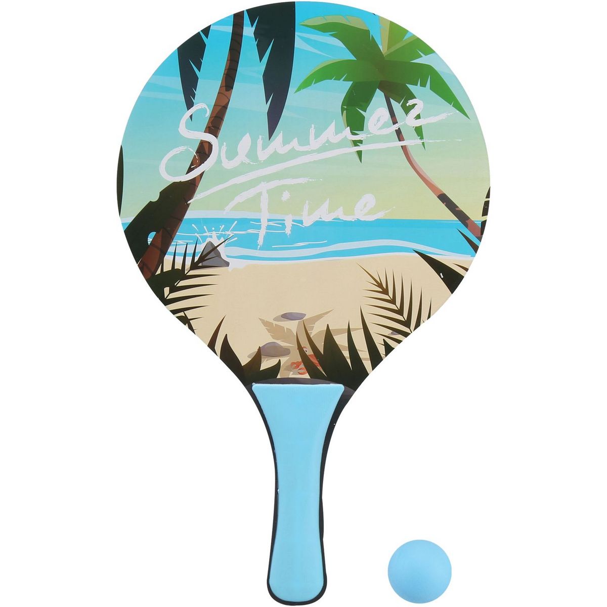 One Two Fun Set raquettes de plage en bois