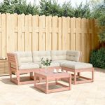 VIDAXL Salon de jardin 4 pcs avec coussins bois massif douglas