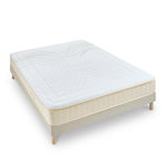 NUIT DE COTON NUIT DE COTON | Ensemble SYMPHONIE 2.0 | Matelas Mémoire de forme + Sommier Bois. Coloris disponibles : Beige