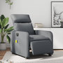 Voir la diapositive 1 : VIDAXL Fauteuil de massage inclinable electrique gris similicuir