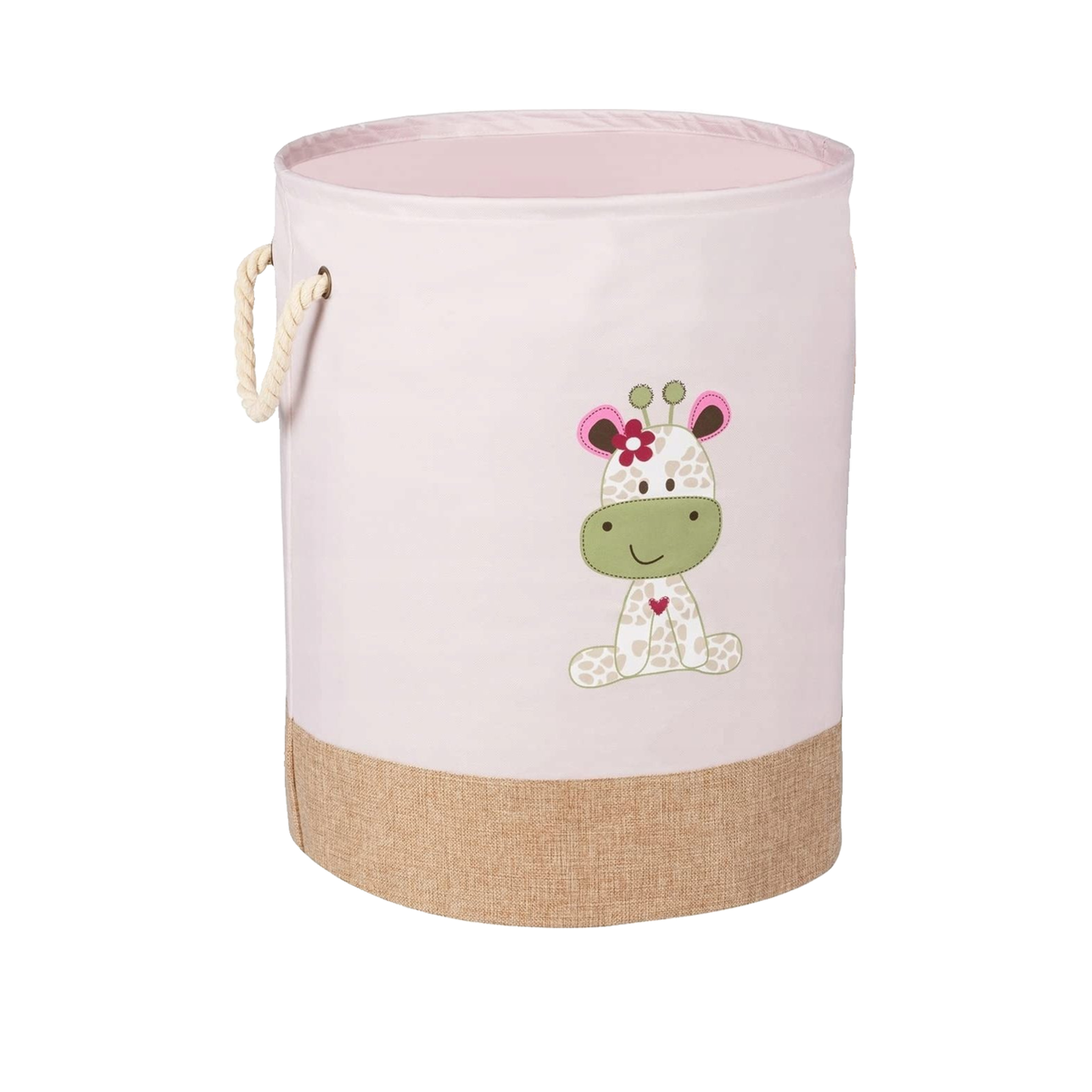 Voir la diapositive 4 : Wenko Panier à linge Wenko kids greta giraffe print 63L rose