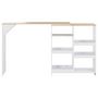 Voir la diapositive 3 : VIDAXL Table de bar avec tablette amovible Blanc 138x39x110 cm