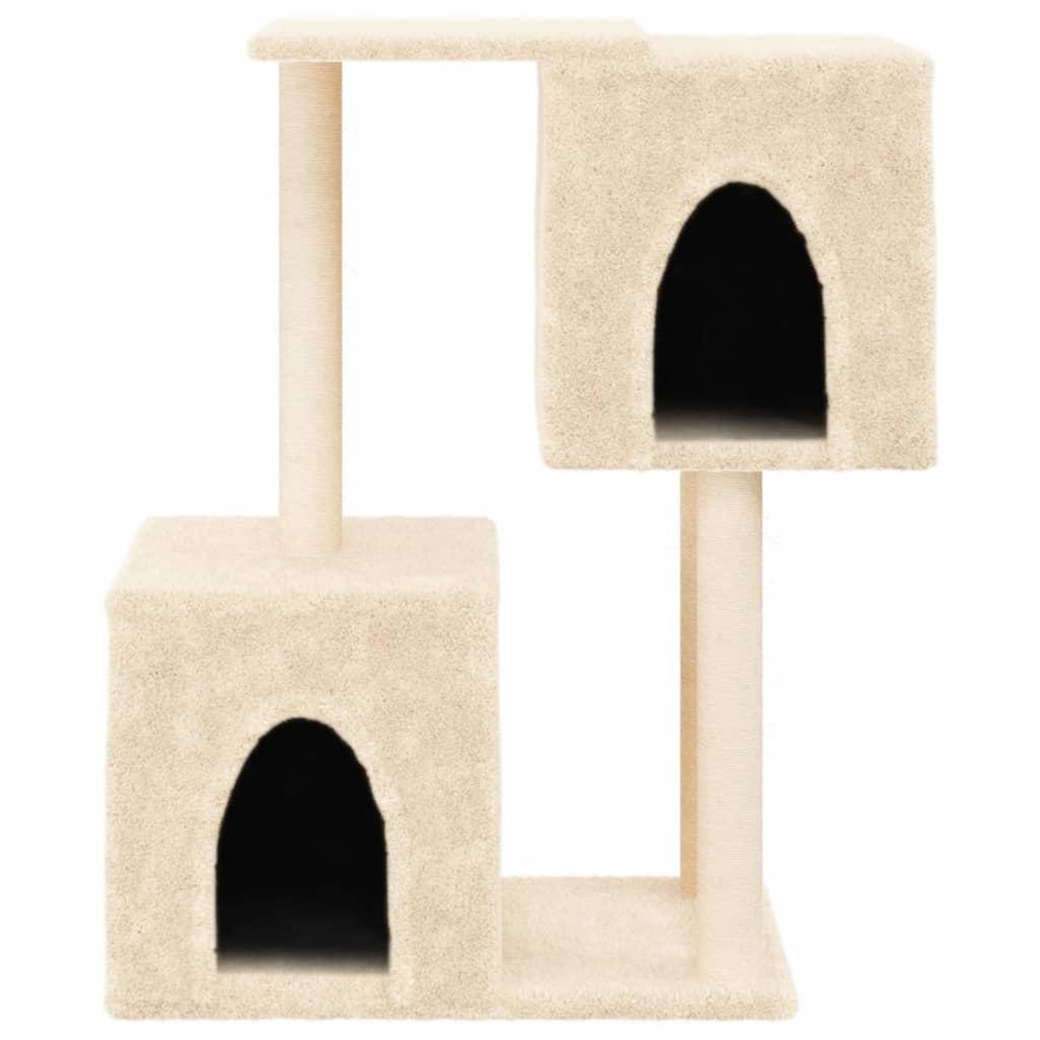 Voir la diapositive 4 : VIDAXL Arbre a chat avec griffoirs en sisal Creme 86 cm