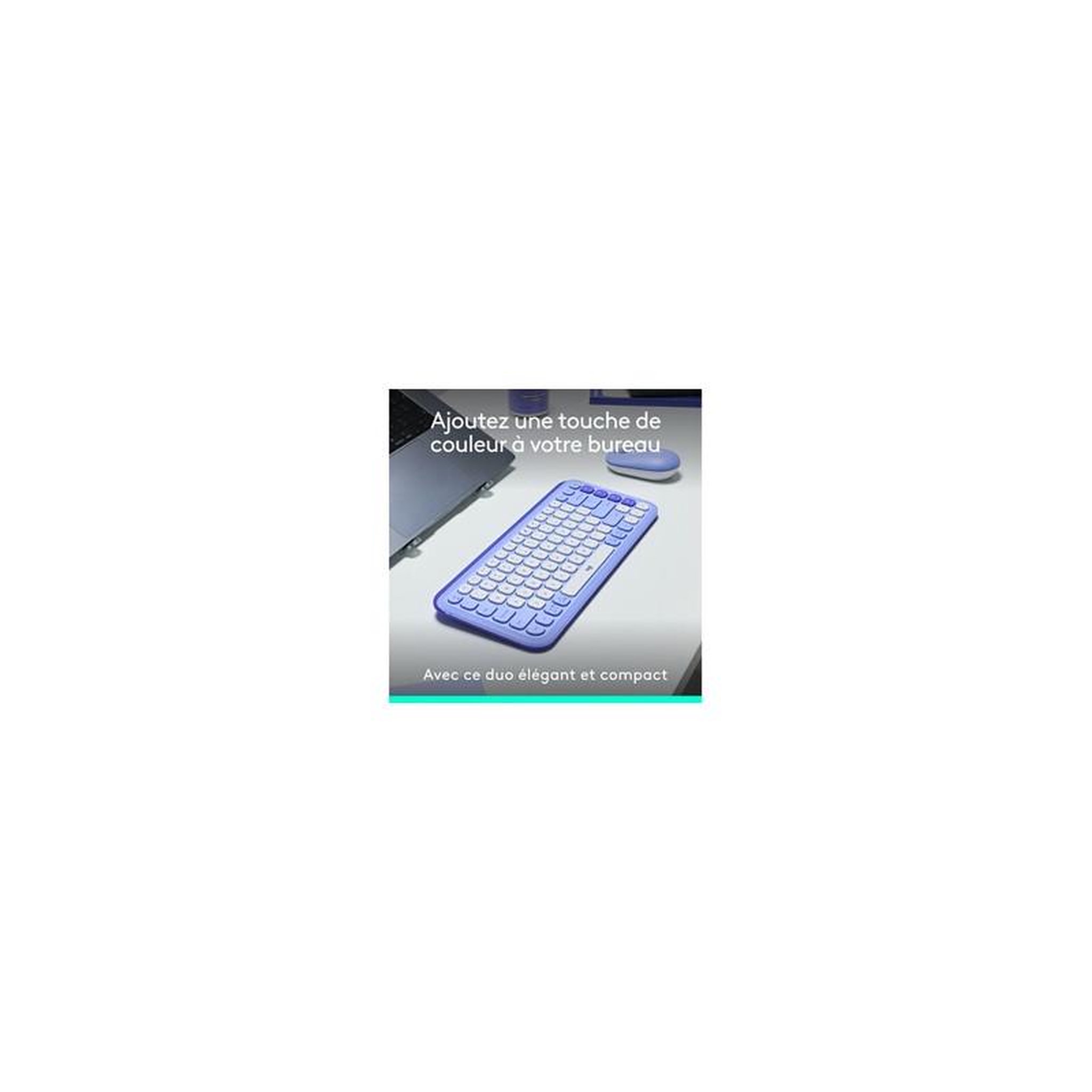 Logitech Ensemble clavier et souris Logitech POP ICON COMBO, ensemble clavier et souris Bluetooth